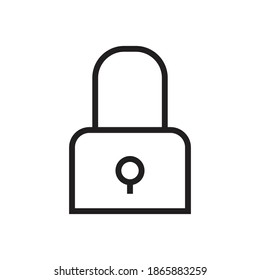 Padlock Icon Vector Security line