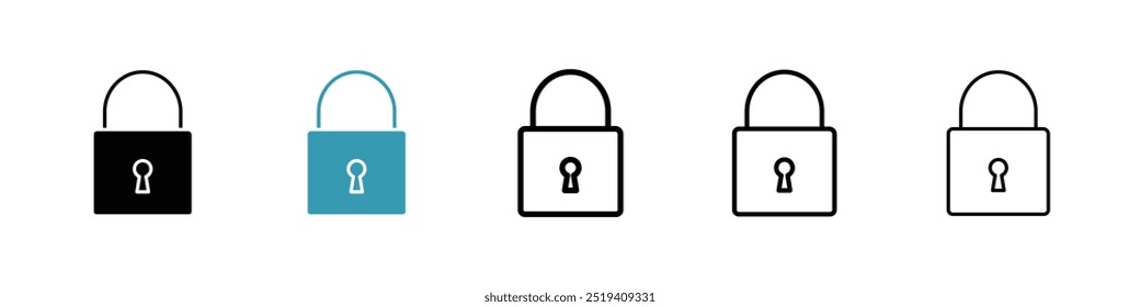 Padlock icon vector icon set. EPS 10
