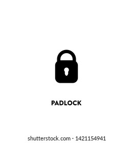 padlock icon vector. padlock sign on white background. padlock icon for web and app