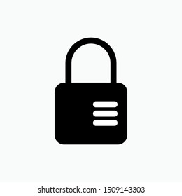 Padlock Icon - Vector, Sign and Symbol for Design, Presentation, Website or Apps Elements.