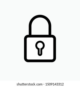 Padlock Icon - Vector, Sign and Symbol for Design, Presentation, Website or Apps Elements.