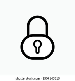 Padlock Icon - Vector, Sign and Symbol for Design, Presentation, Website or Apps Elements.