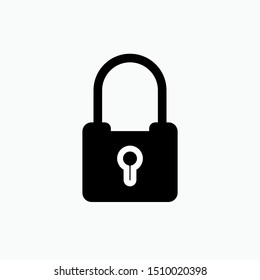 Padlock Icon - Vector, Sign and Symbol for Design, Presentation, Website or Apps Elements.