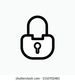 Padlock Icon - Vector, Sign and Symbol for Design, Presentation, Website or Apps Elements.