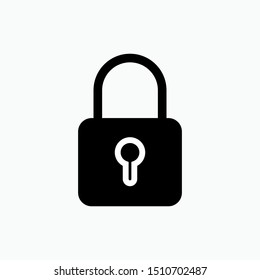 Padlock Icon - Vector, Sign and Symbol for Design, Presentation, Website or Apps Elements.