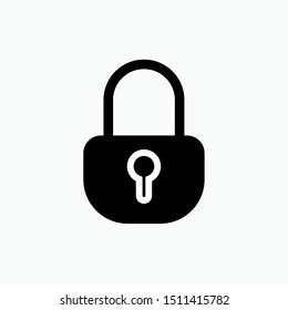 Padlock Icon - Vector, Sign and Symbol for Design, Presentation, Website or Apps Elements.
