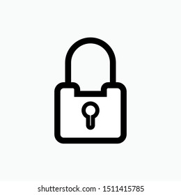 Padlock Icon - Vector, Sign and Symbol for Design, Presentation, Website or Apps Elements.