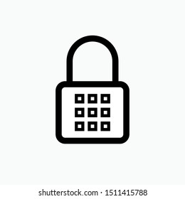 Padlock Icon - Vector, Sign and Symbol for Design, Presentation, Website or Apps Elements.