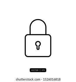 Padlock Icon Vector - Sign or Symbol