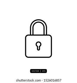 Padlock Icon Vector - Sign or Symbol