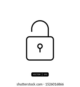 Padlock Icon Vector - Sign or Symbol