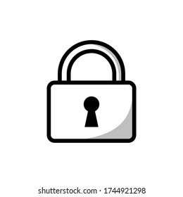 Padlock icon vector sign and symbols on trendy design