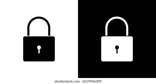 Padlock icon vector, solid logo illustration, pictogram
