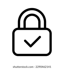 Padlock Icon Vector Symbol Design Illustration
