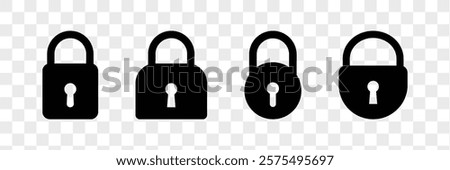 padlock icon vector. symbol, sign, locked. Lock icon.