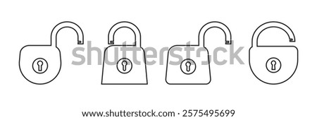 padlock icon vector. symbol, sign, locked. Lock icon.