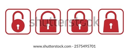 padlock icon vector. symbol, sign, locked. Lock icon.