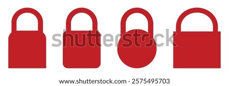 padlock icon vector. symbol, sign, locked. Lock icon.