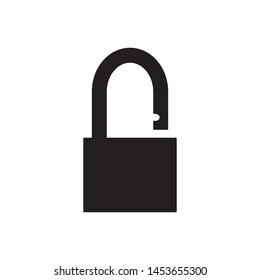 padlock icon vector symbol template