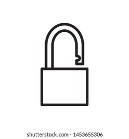 padlock icon vector symbol template