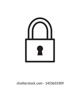 padlock icon vector symbol template