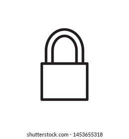 padlock icon vector symbol template