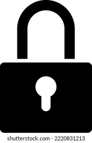 Padlock-Symbol, Vektorsymbol-Vorlage auf weißem Hintergrund..eps