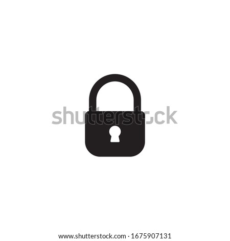 padlock icon vector symbol template