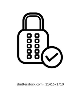 padlock icon vector template