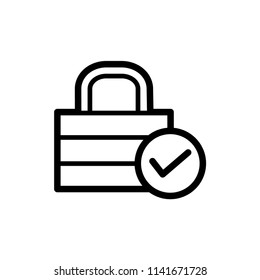 padlock icon vector template