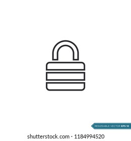 Padlock Icon Vector Template