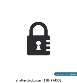 Padlock Icon Vector Template