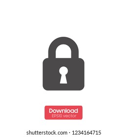 Padlock Icon Vector Template