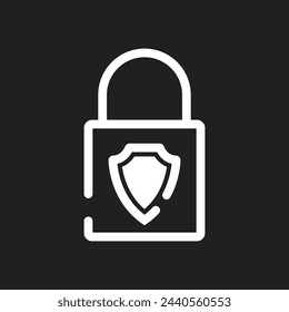 padlock icon vector template illustration logo design