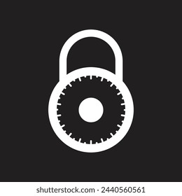 padlock icon vector template illustration logo design