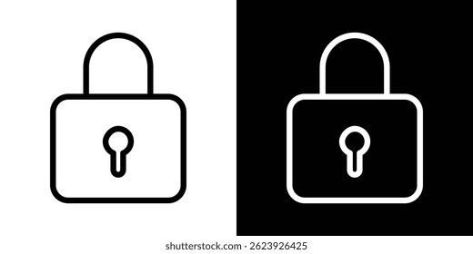 Vetor de ícone de cadeado para aplicativo móvel e Web. Símbolo isolado.