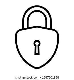 Padlock icon for website. Perfect use for web, pattern, design, icon, ui, ux, etc.