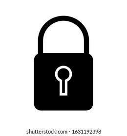 padlock icon with a white background