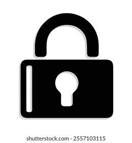 padlock icon with white background