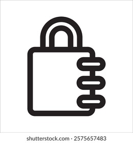 padlock icon with white background