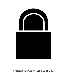  padlock icon white on background