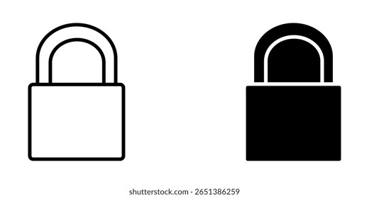  padlock icon white on background