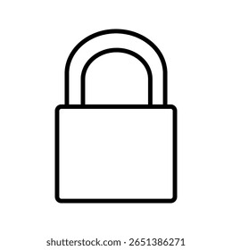  padlock icon white on background