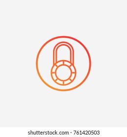Padlock icon.gradient illustration isolated vector sign symbol