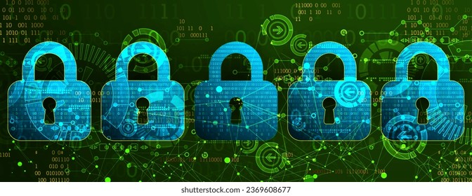 Icono de Padlock.Seguridad de datos personales Ilustra los datos cibernéticos o la idea de privacidad de la información. Tecnología de Internet colorida abstracta.