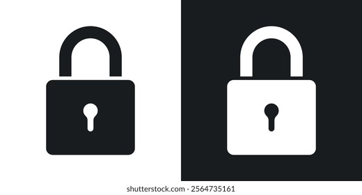 Padlock icons in flat syle