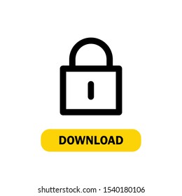Padlock Icons in Line Style for any Purposes.Perfect for website mobile app presentation and any other projects. Suitable for any user interface and user experience