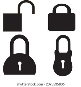 Padlock Icons, Multiple Miscellaneous Padlock Icons