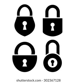 Padlock icons set