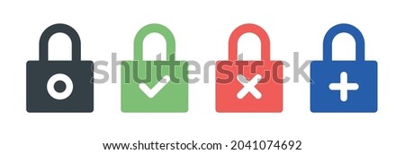 Padlock icons set. Lock symbol